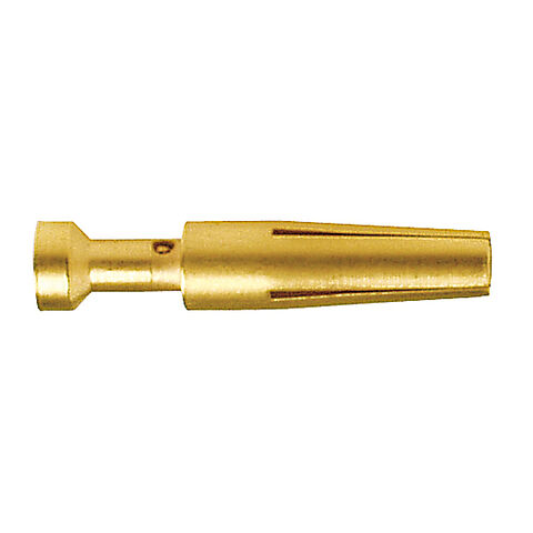 Sleeve contact for crimp contact carriers, series A, B, BB and MO 4P, gold-plated iron with cross section 1 qmm