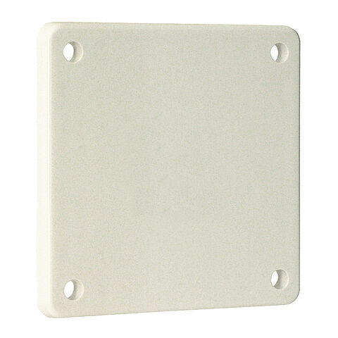 Blank flange for panel sockets in light grey
