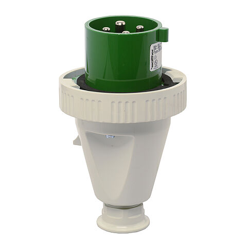 Waterproof plug 16A 4P 10h with external cable gland