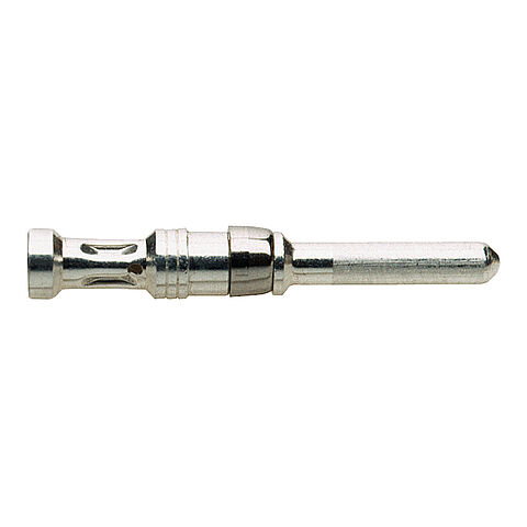 Pin contact for crimp terminal from the series MO 5P, silver-plated and with terminal cross-section 0,5qmm